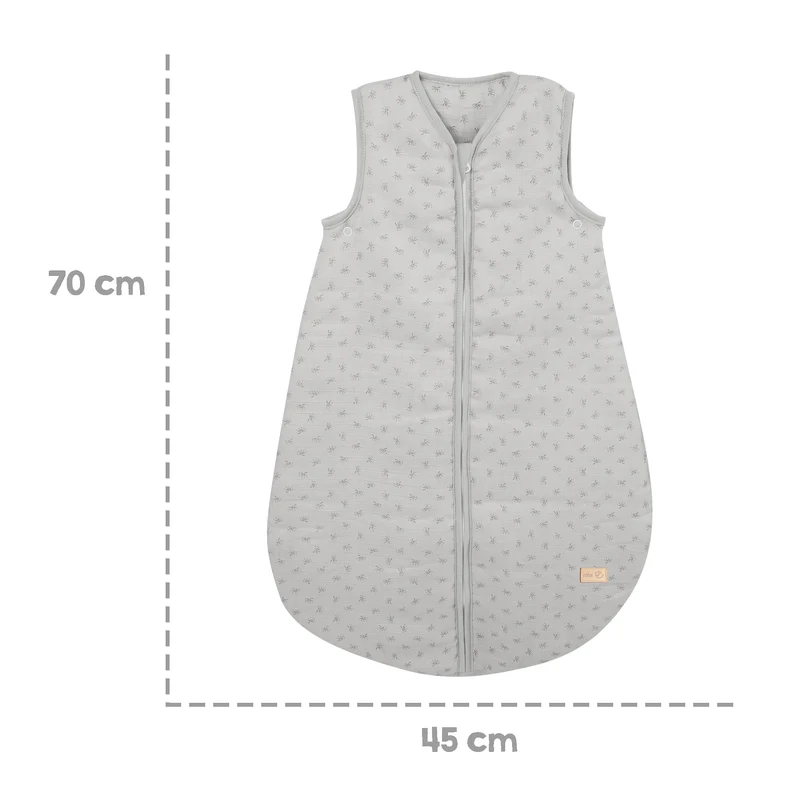 Schlafsack "Lil Planet" – silbergrau, 70 cm, Musselin, 100 % Bio-Baumwolle, GOTS
