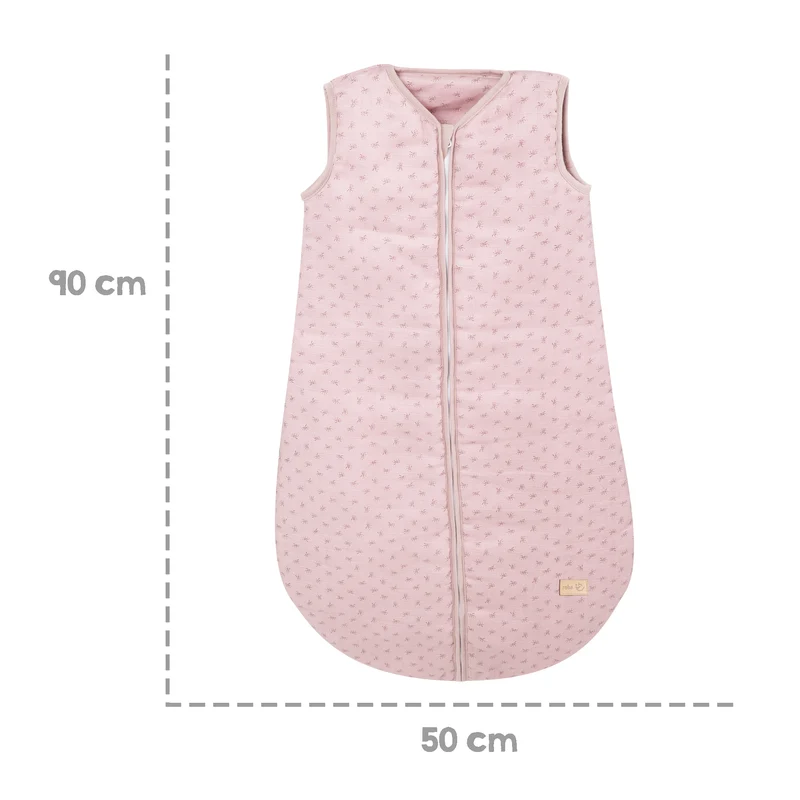 Schlafsack "Lil Planet" – rosa, 90 cm aus, Musselin, 100 % Bio-Baumwolle, GOTS