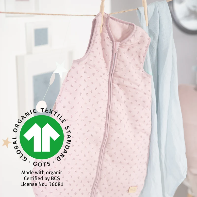 Schlafsack "Lil Planet" – rosa, 90 cm aus, Musselin, 100 % Bio-Baumwolle, GOTS