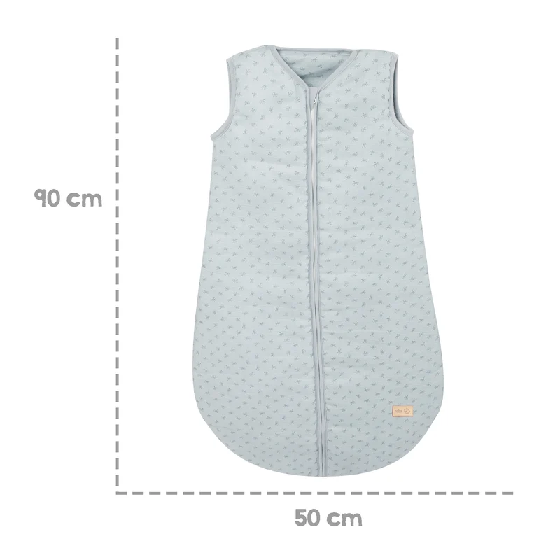 Schlafsack "Lil Planet" – hellblau, 90 cm, Musselin, 100 % Bio-Baumwolle, GOTS