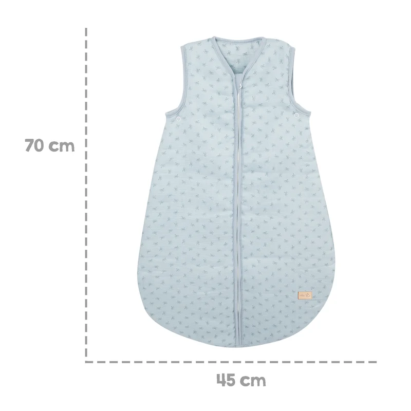 Schlafsack "Lil Planet" – hellblau, 70 cm, Musselin, 100 % Bio-Baumwolle, GOTS