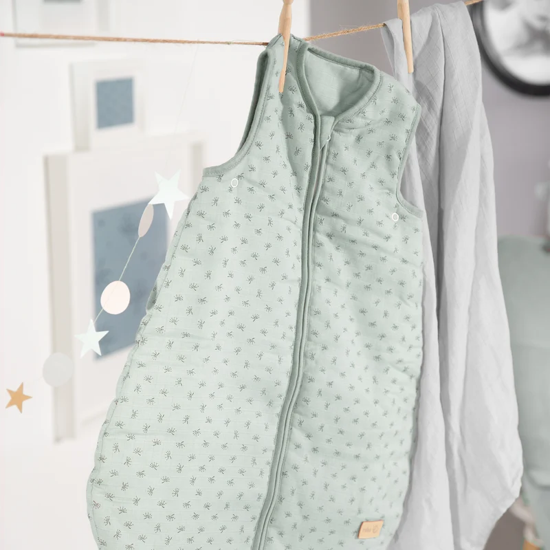 Schlafsack "Lil Planet" – 90 cm, frosty green, Musselin, 100 % Bio-Baumwolle, GOTS