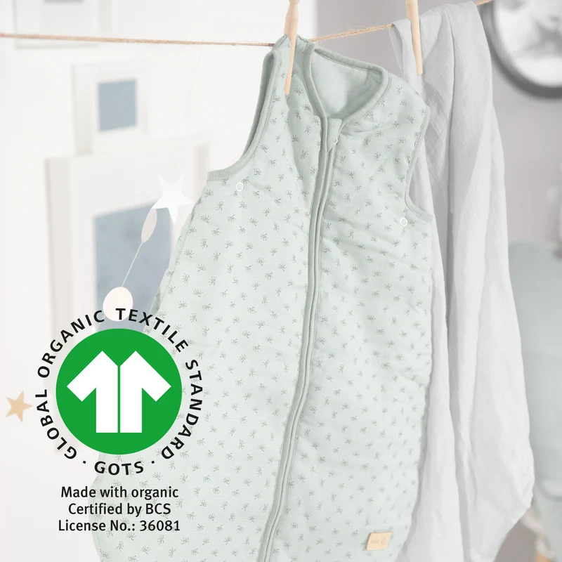 Schlafsack "Lil Planet" – 90 cm, frosty green, Musselin, 100 % Bio-Baumwolle, GOTS