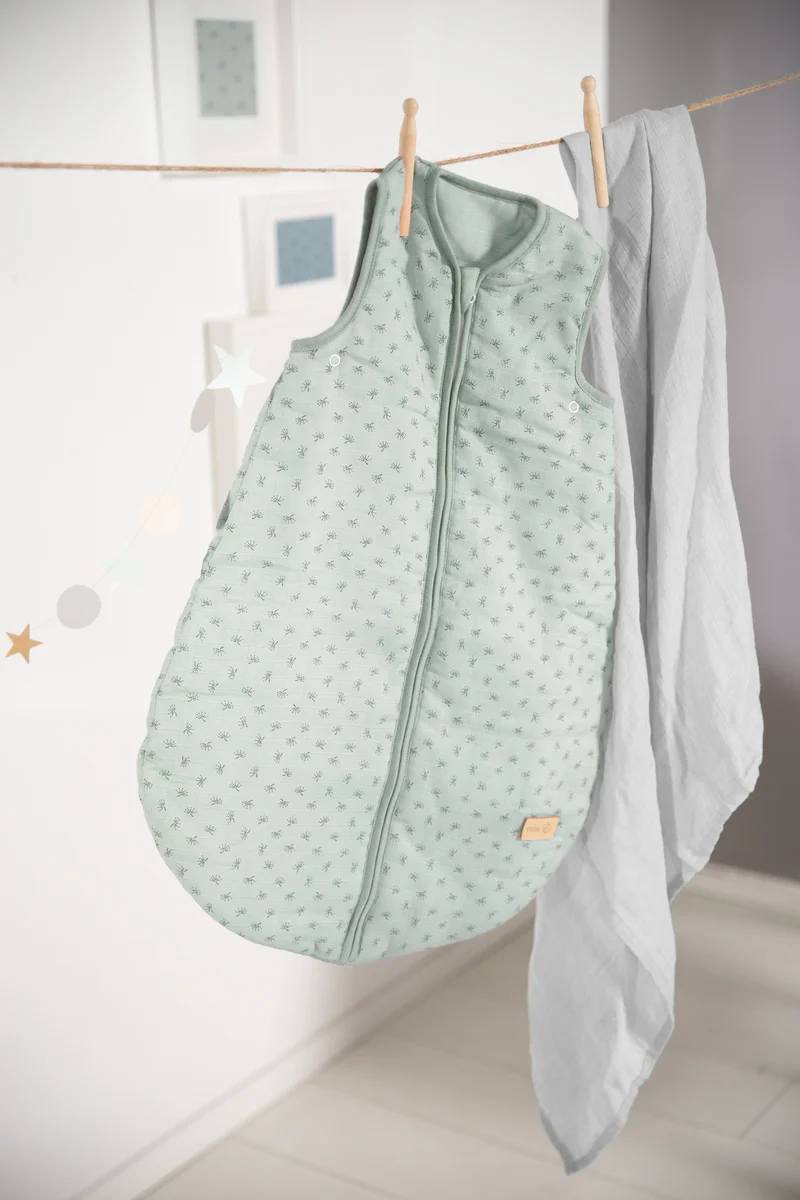 Schlafsack "Lil Planet" – 70 cm, frosty green, Musselin, 100 % Bio-Baumwolle, GOTS