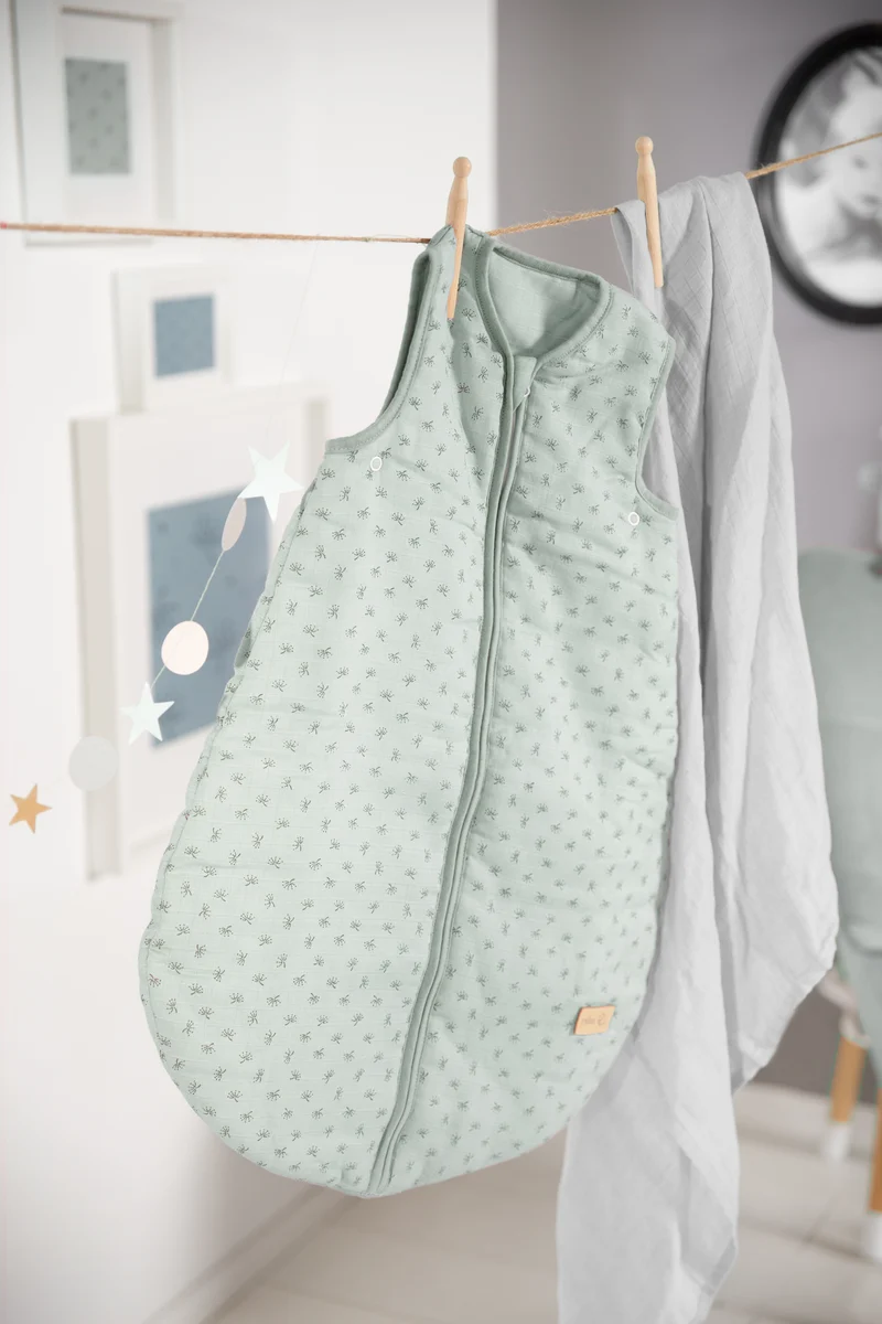 Schlafsack "Lil Planet" – 70 cm, frosty green, Musselin, 100 % Bio-Baumwolle, GOTS