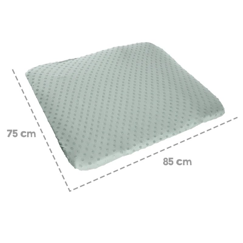 Spannbezug für Wickelauflagen "Lil Planet" – 75 x 85 cm, frosty green, Bio-Jersey (GOTS)