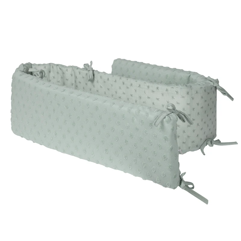 Baby-Nestchen "Lil Planet" – Bio-Baumwolle, GOTS zertifiziert, für Betten 60 x 120 cm / 70 x 140 cm, frosty green