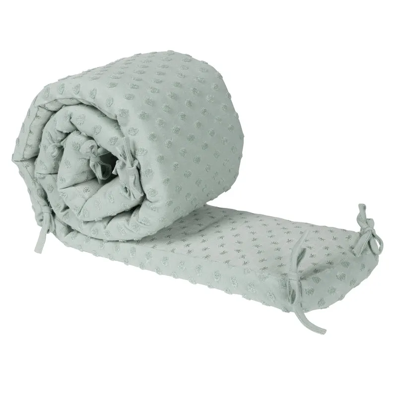 Baby-Nestchen "Lil Planet" – Bio-Baumwolle, GOTS zertifiziert, für Betten 60 x 120 cm / 70 x 140 cm, frosty green