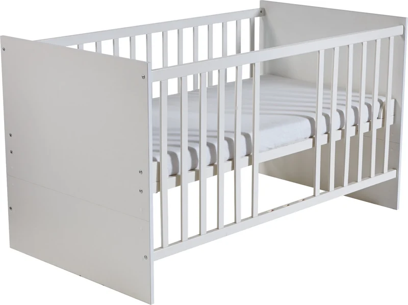 Zimmerset "Maren" – inkl. Kombi-Bett 70 x 140 cm, Wickelkommode breit & Schrank 3-türig, weiß