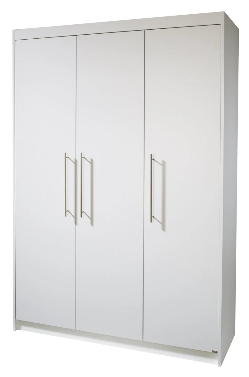 Zimmerset "Maren" – inkl. Kombi-Bett 70 x 140 cm, Wickelkommode breit & Schrank 3-türig, weiß