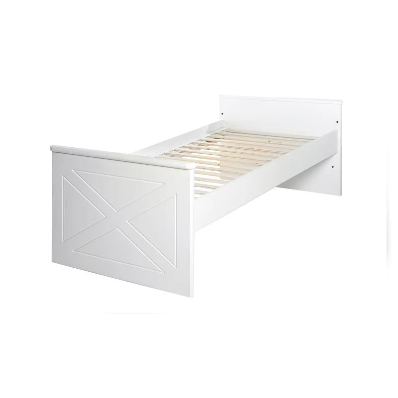Zimmerset "Constantin" – inkl. Kombi-Bett 70 x 140 cm & Wickelkommode, gefräst weiß