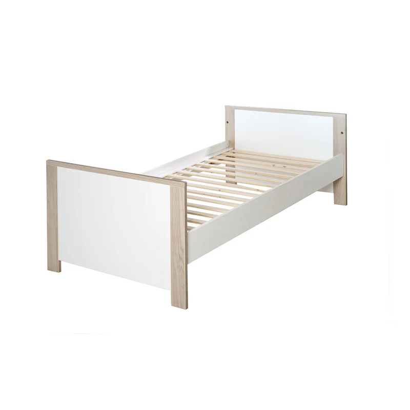 Zimmerset "Olaf" – inkl. Kombi-Bett 70 x 140 cm & breiter Wickelkommode, Luna Elm/weiß