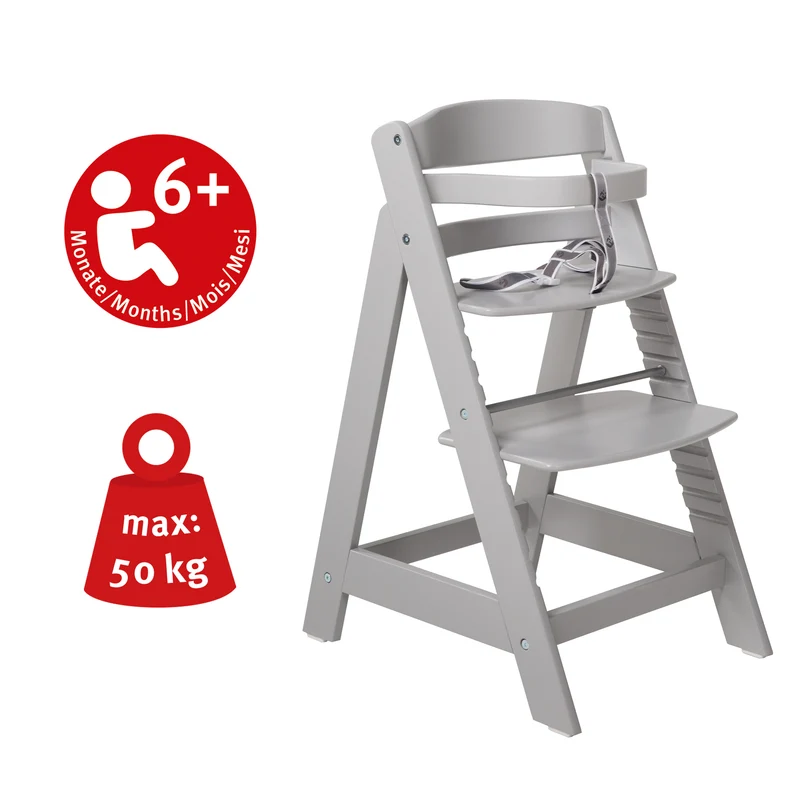 Treppenhochstuhl "Sit Up III" – mitwachsender Hochstuhl, vom Babystuhl bis Jugendstuhl, taupe
