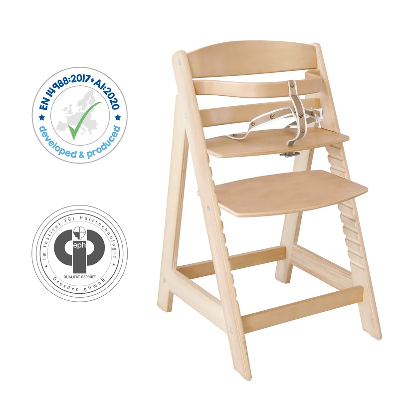 Treppenhochstuhl "Sit Up III" – mitwachsend bis zum Jugendstuhl, Holz natur