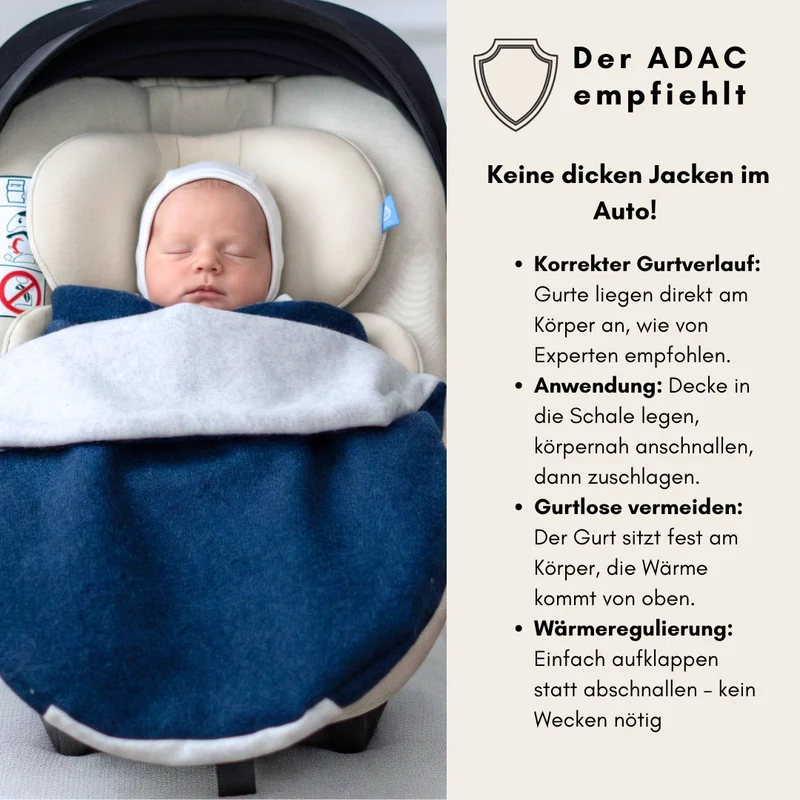 Einschlagdecke "Wollwalk petrol"