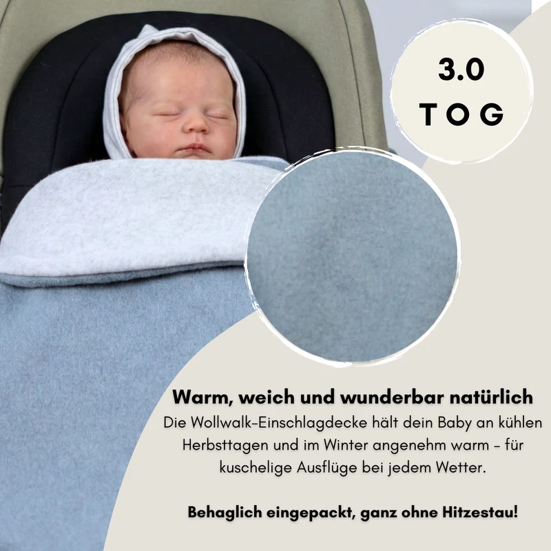 Einschlagdecke "Wollwalk mint"