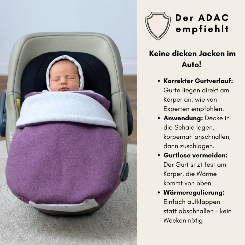Einschlagdecke "Wollwalk Mauve"