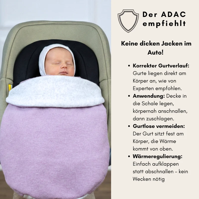 Einschlagdecke "Wollwalk dusty rose"