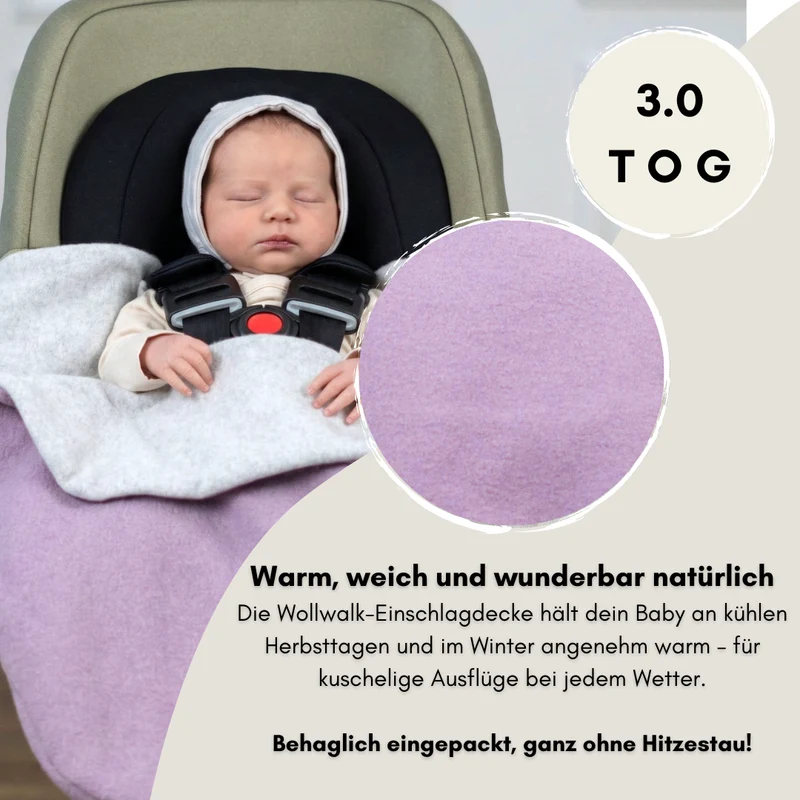 Einschlagdecke "Wollwalk dusty rose"
