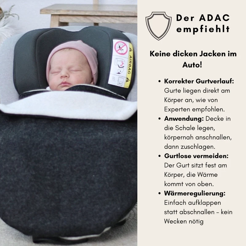Einschlagdecke "Wollwalk anthrazit"