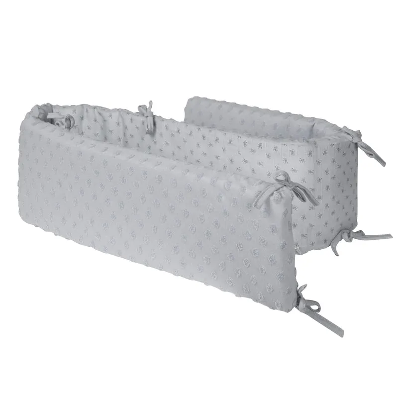 Baby-Nestchen "Lil Planet" – Bio-Baumwolle, GOTS zertifiziert, für Betten 60 x 120 cm/70 x 140 cm, grau