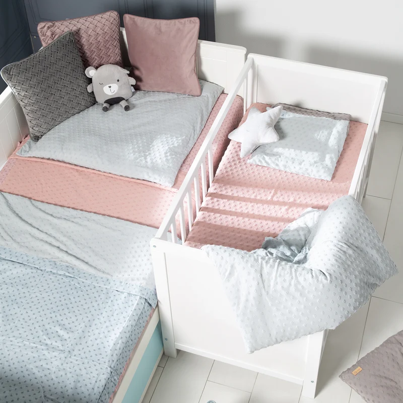 Kinderzimmerset 'roba Style' inkl. Wickelkommode & Beistellbett, mit Lattenrost, 60 x 120 cm, weiß