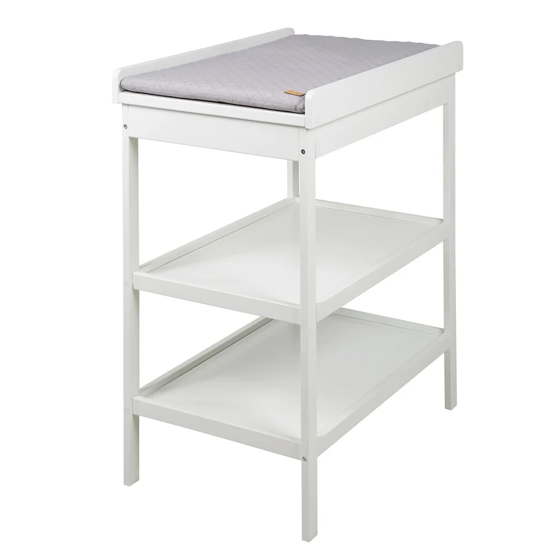 Kinderzimmerset 'roba Style' inkl. Wickelkommode & Beistellbett, mit Lattenrost, 60 x 120 cm, weiß