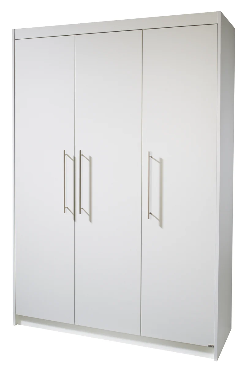 Zimmerset 'Maren' inkl. Kombi-Bett 70 x 140 cm, Wickelkommode breit & Schrank 3-türig - Weiß