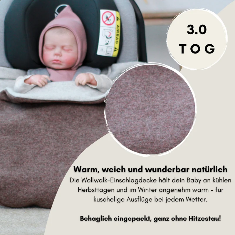 Einschlagdecke "Wollwalk Pure Hazel"