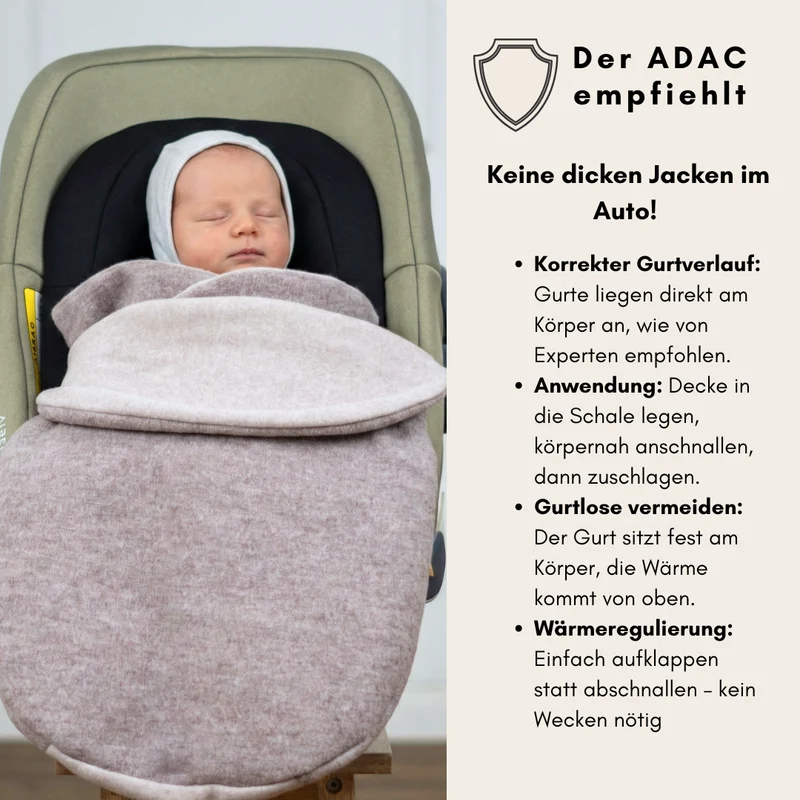 Einschlagdecke "Wollwalk cream"