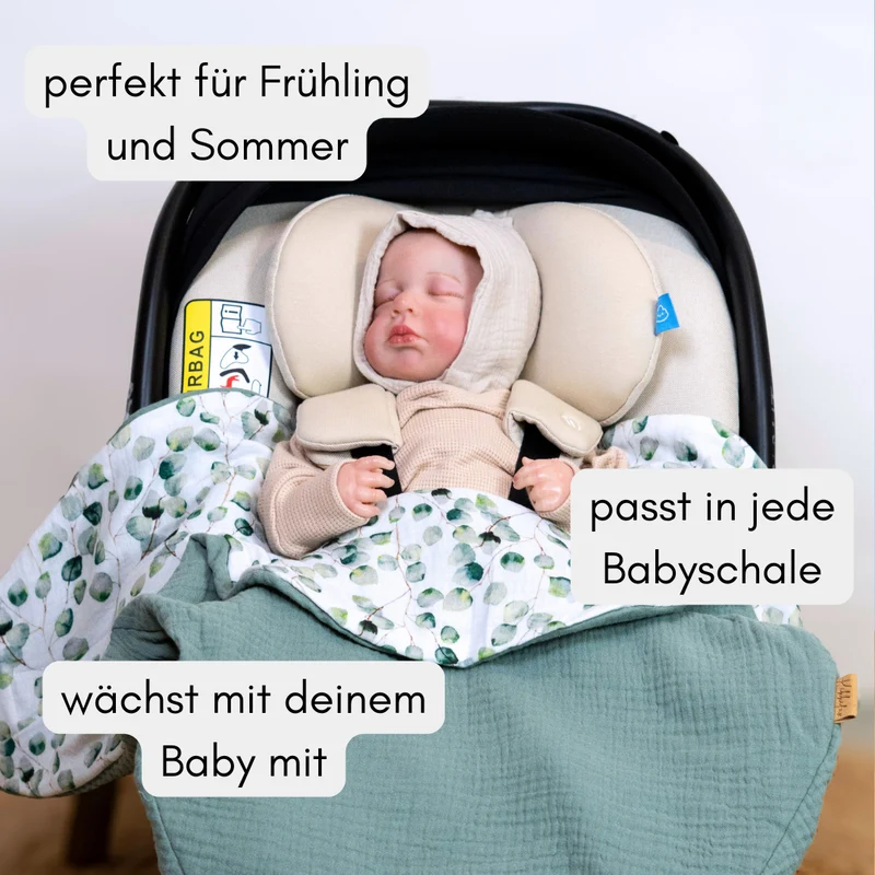 Einschlagdecke aus Musselin in verschiedenen Designs - Frühling & Sommer