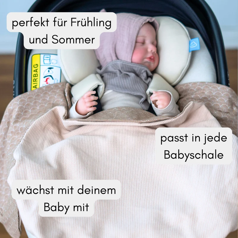Einschlagdecke aus Waffeljersey & Jersey - in vielen Farben - Frühling & Sommer