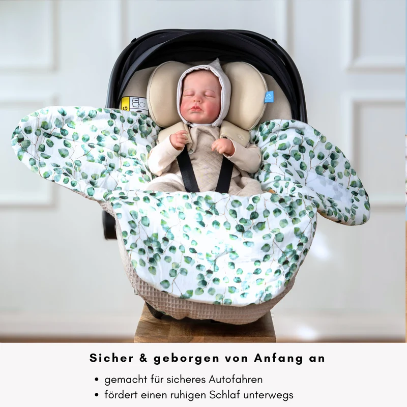 Einschlagdecke aus Waffelpiqué & Musselin -in verschiedenen Designs - Frühling & Sommer