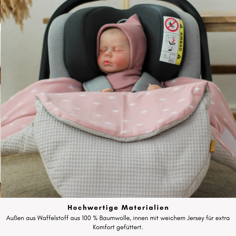 Einschlagdecke aus Waffel & Jersey für Frühling & Sommer - in verschiedenen Designs